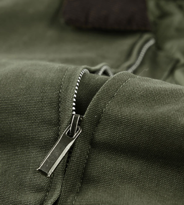 mens quilted work jacket zip