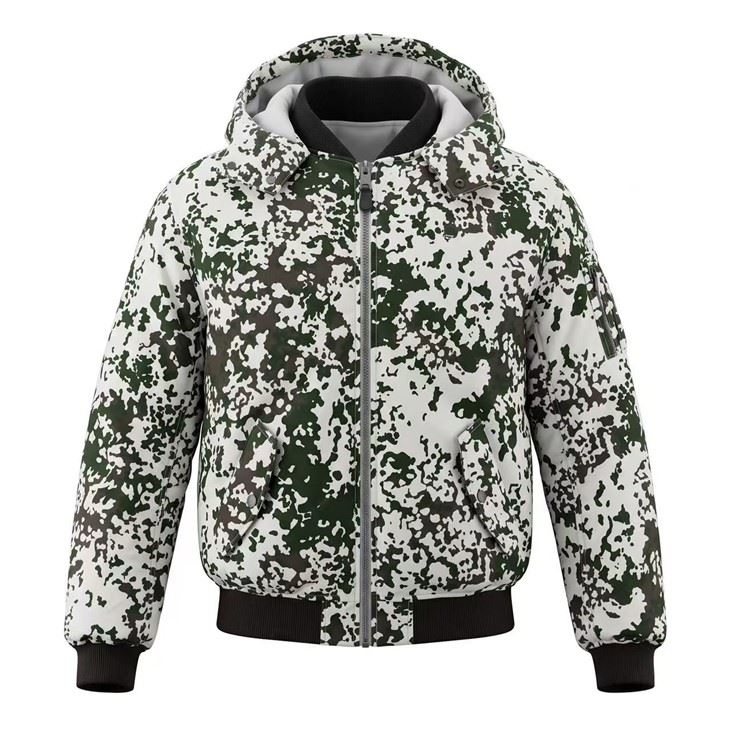 Puffy bomber jakna s maskirnim printom