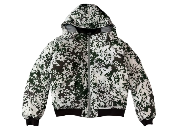 Camo Printed Puffy Bomber Jacket Camo Printed Puffy Bomber Jacket