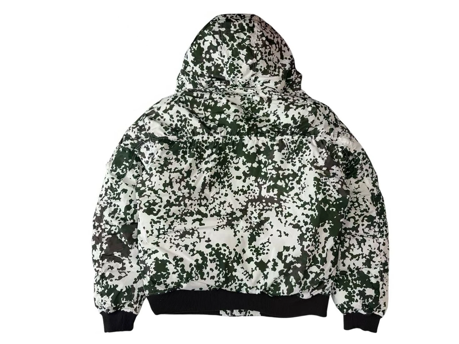 Camo Printed Puffy Bomber Jacket Camo Printed Puffy Bomber Jacket