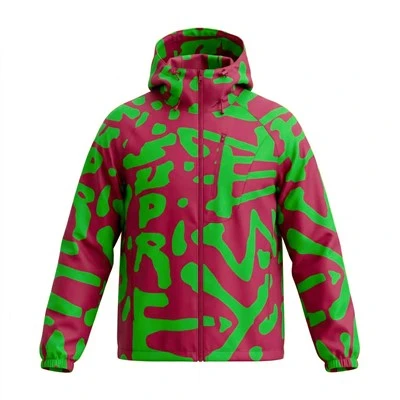 Men's Nylon Engineering Letter-Print Track Jacket