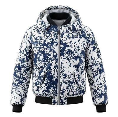 Camo Printed Puffy Bomber Jacket factory