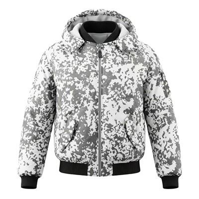 Camo Printed Puffy Bomber Jacket best